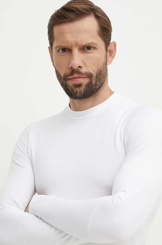 biela Tréningové tričko s dlhým rukávom adidas Performance Techfit Pánsky