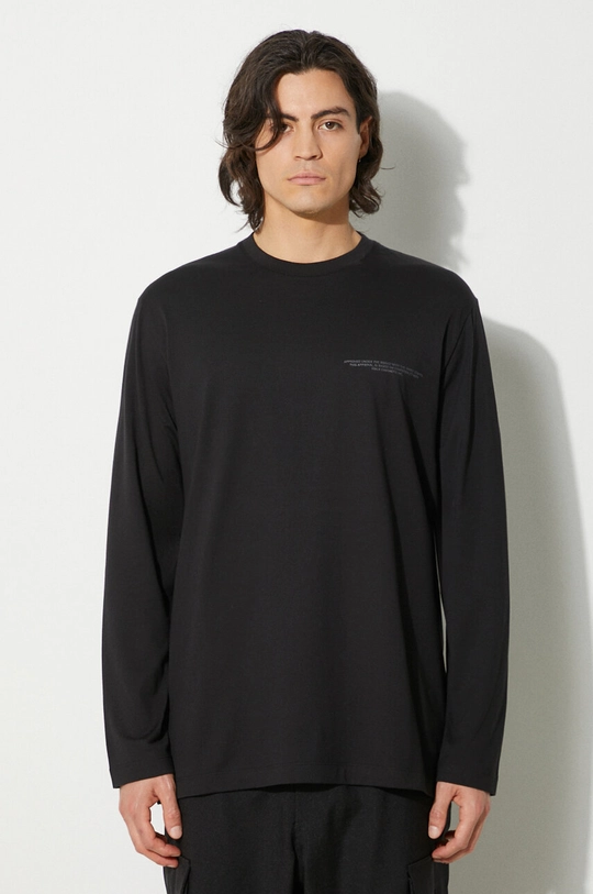 Clothing Y-3 cotton longsleeve top Logo Longsleeve JE9280 black