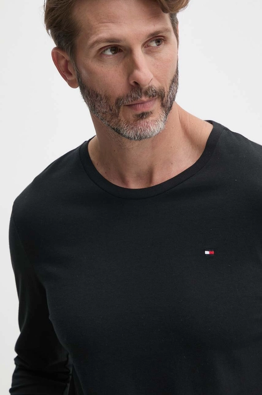 Βαμβακερή μπλούζα με μακριά μανίκια Tommy Hilfiger 3-pack μαύρο UM0UM03378