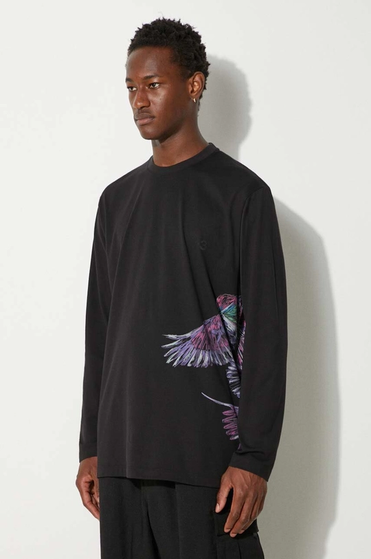 Хлопковый лонгслив Y-3 Graphic Longsleeve Tee IX5037