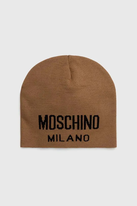 Шерстяная шапка Moschino тонкий коричневый M5802.60016