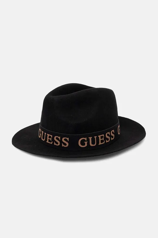 Μάλλινο καπέλο Guess FEDORA μαλλί μαύρο AW5162.WOL03