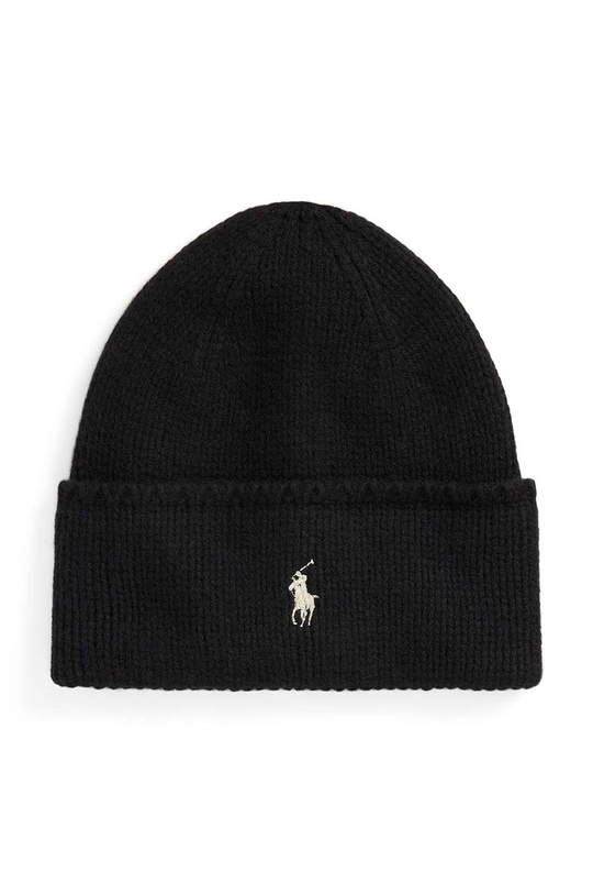 Polo Ralph Lauren czapka wełniana wełna czarny 455954355