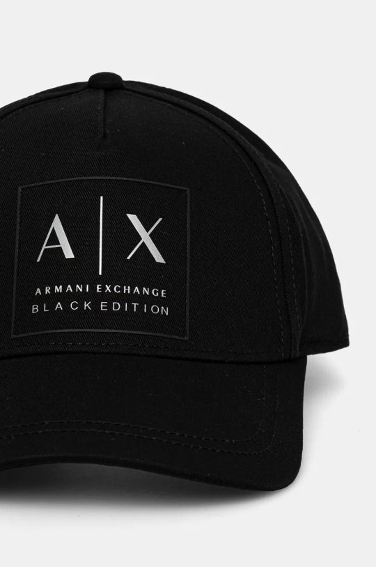 Bavlněná baseballová čepice Armani Exchange XW000083.AF10526 černá AW24