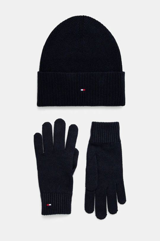 Tommy Hilfiger cappello e quanti con aggiunta di cashemire misto lana blu navy AW0AW17094