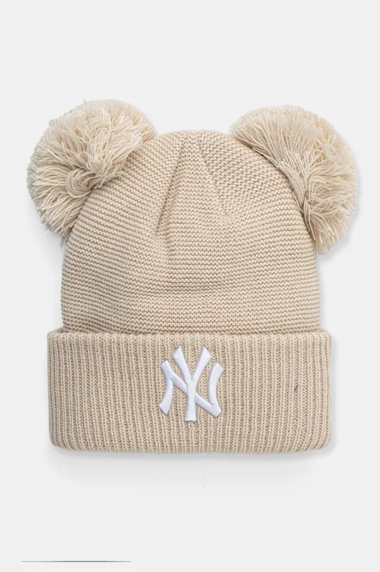 Шапка New Era NEW YORK YANKEES средно дебел бежов 60565265