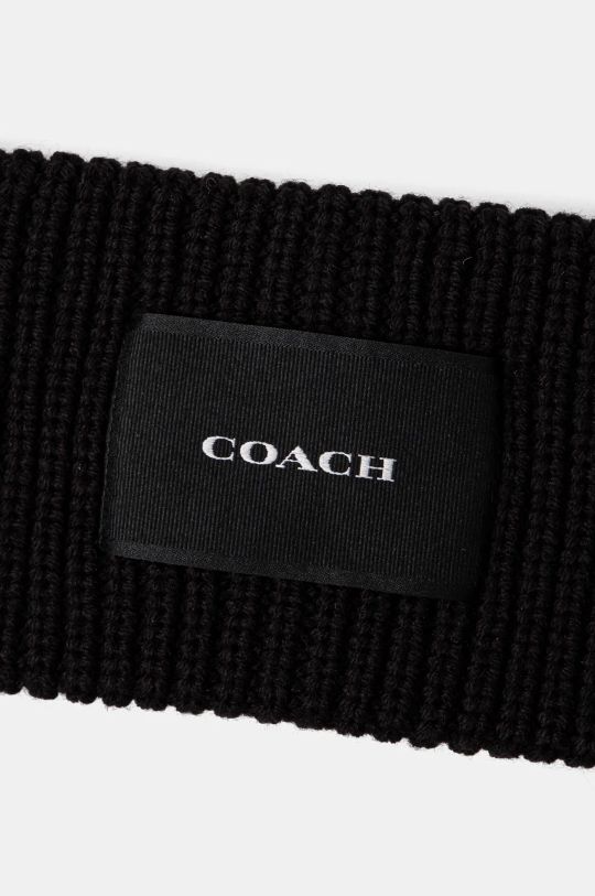 Coach opaska z domieszką wełny 29CO100426 czarny AW24