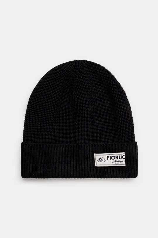 Шапка з домішкою вовни Fiorucci Knit Logo Beanie вовна чорний U01FPAHA216KN05BK01