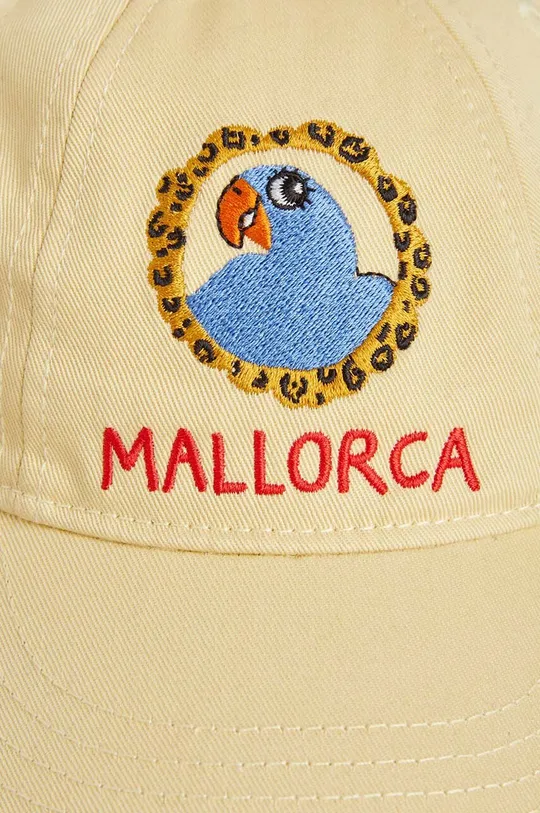 Παιδικό βαμβακερό καπέλο μπέιζμπολ Mini Rodini Parrot κίτρινο
