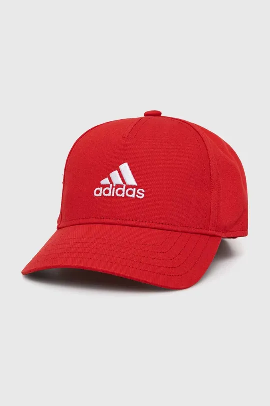 crvena Pamučna kapa sa šiltom za bebe adidas Performance LK CAP Dječji