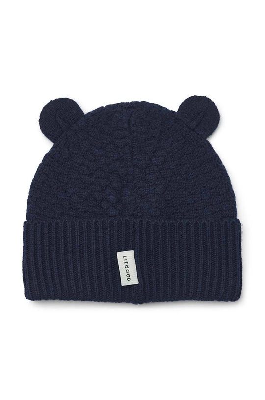 CHLAPEC Dětská vlněná čepice Liewood Miller Beanie With Ears LW15090 námořnická modř