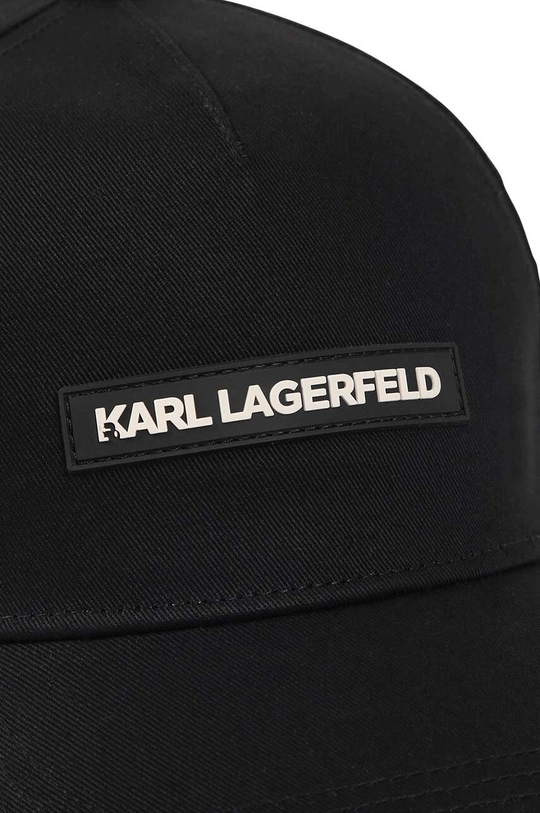 Момче Детска памучна шапка с козирка Karl Lagerfeld Z30342. черен