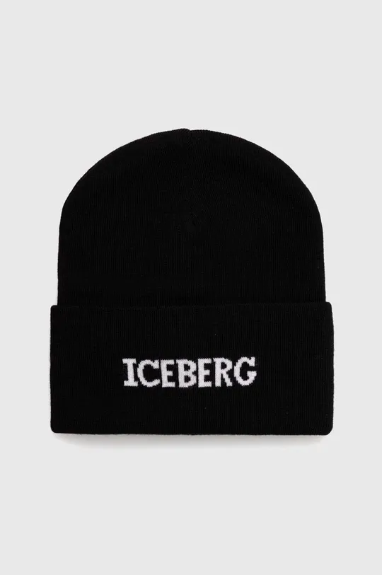 Шерстяная шапка Iceberg шерсть чёрный 3042.9005
