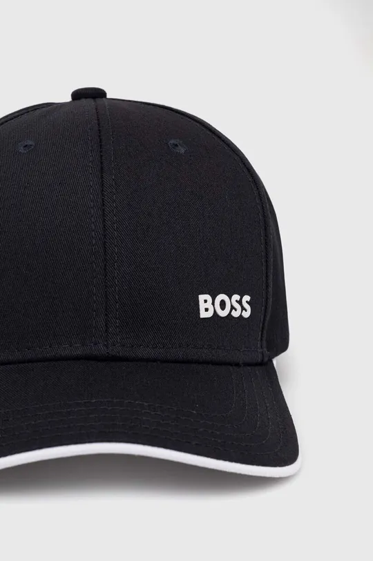 Βαμβακερό καπέλο του μπέιζμπολ Boss Green σκούρο μπλε