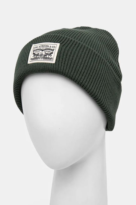 Levi's caciula din bumbac 000J4.0007 verde AW24