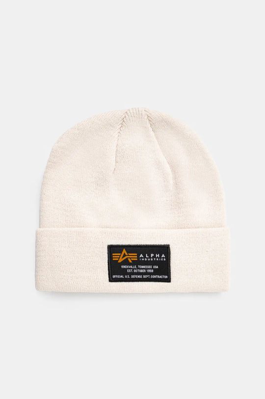 Шапка Alpha Industries Crew Beanie гладкий бежевый 128924