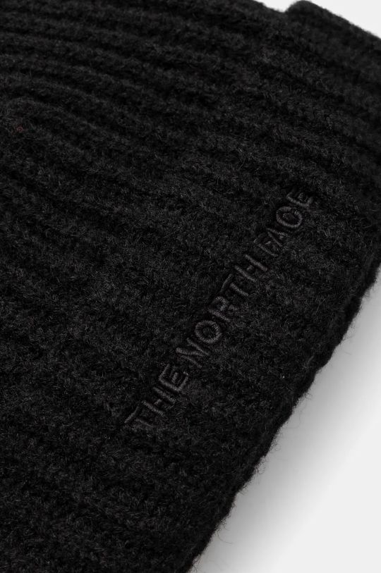 The North Face czapka z domieszką wełny Fohair Cabin Beanie NF0A887TJK31 czarny AW24