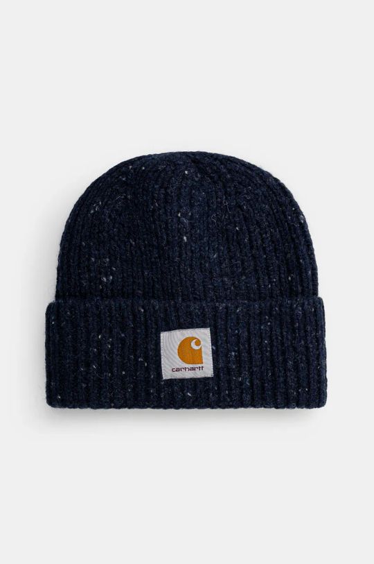 Čepice Carhartt WIP Anglistic Beanie vlna námořnická modř I013193.2J0XX