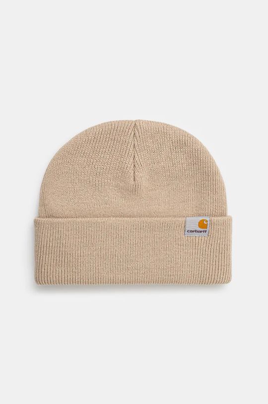 Шапка Carhartt WIP Stratus Hat Low гладкий бежевий I025741.G1XX