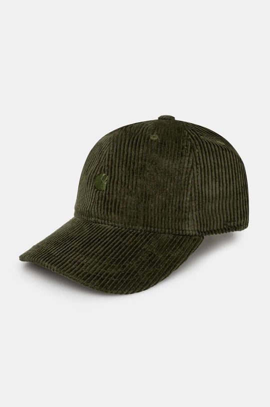 Menčestrová baseballová čiapka Carhartt WIP Harlem Cap jednofarebný zelená I026890.2BRXX