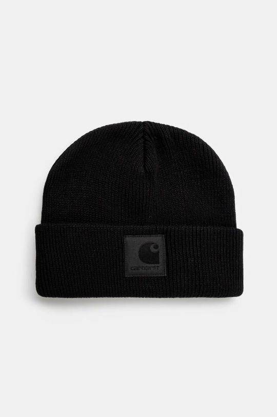 Bavlněná čepice Carhartt WIP Dawson Beanie nášivka černá I033843.89XX