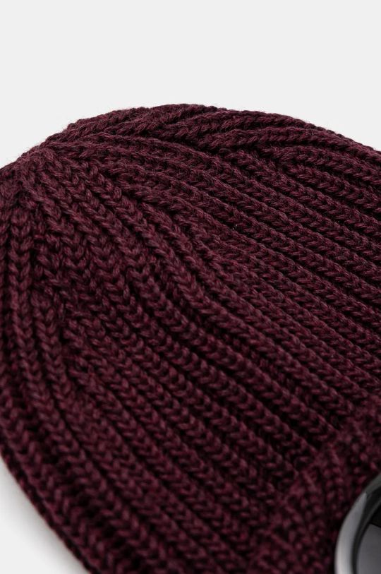 Vunena kapa C.P. Company Extra Fine Merino Wool Goggle Beanie 17CMAC122A005509A ljubičasta AW24