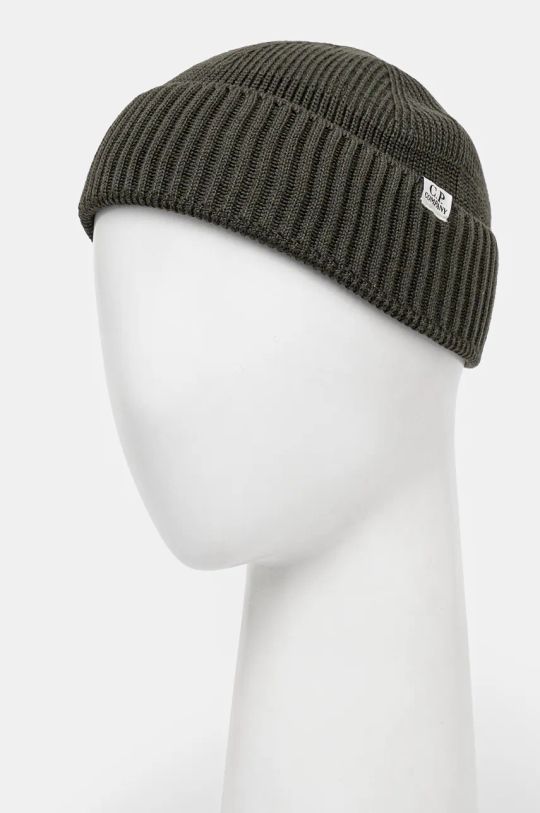 Akcesoria C.P. Company czapka Knit Cap In Re-Wool 17CMAC293A006595A brązowy