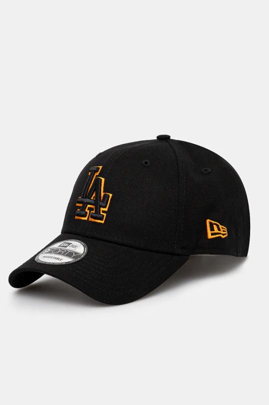 New Era czapka z daszkiem bawełniana TEAM OUTLINE 9FORTY® LOS ANGELES DODGERS bawełna czarny 60565117