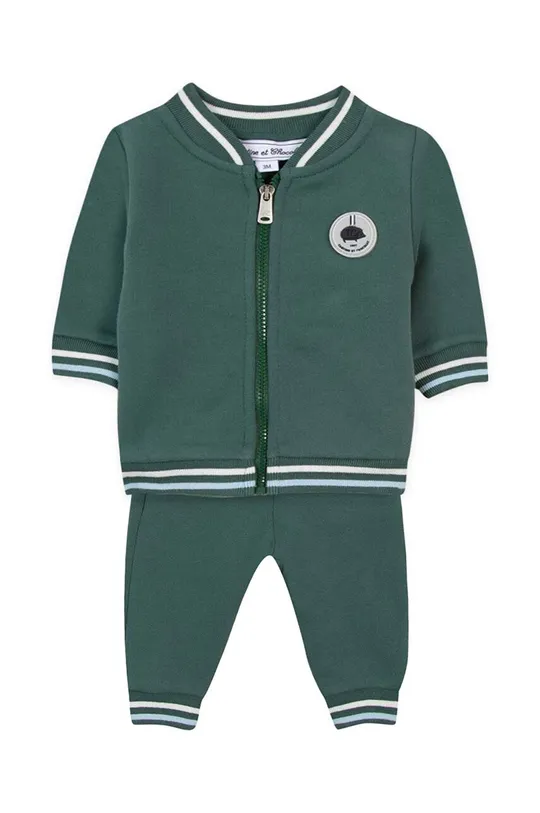 Хлопковый костюм для младенцев Tartine et Chocolat хлопок зелёный TZ35021.67.74