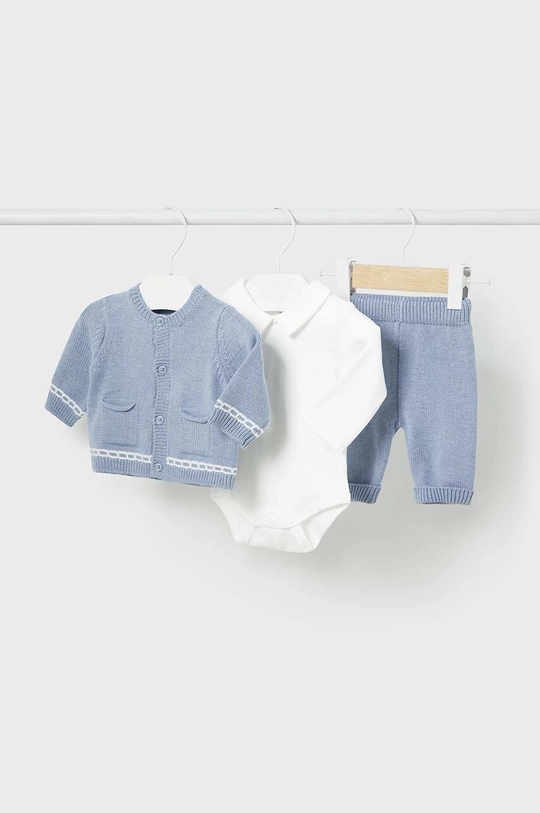 Mayoral Newborn compleu bebe 3-pack bumbac albastru 2516.1A.Newborn.9BYH