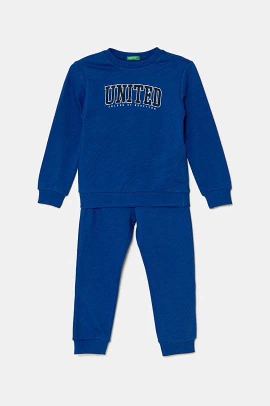 Дитячий бавовняний спортивний костюм United Colors of Benetton бавовна блакитний 3J68GK00K.P.Seasonal