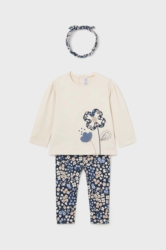 Mayoral set pentru copii - bluza, jambiere si bentita tricotaj bleumarin 2711.4H.Baby.9BYH