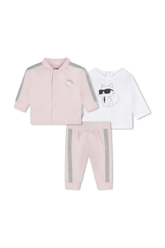 Karl Lagerfeld set per bambini maglia rosa Z30288.71.81