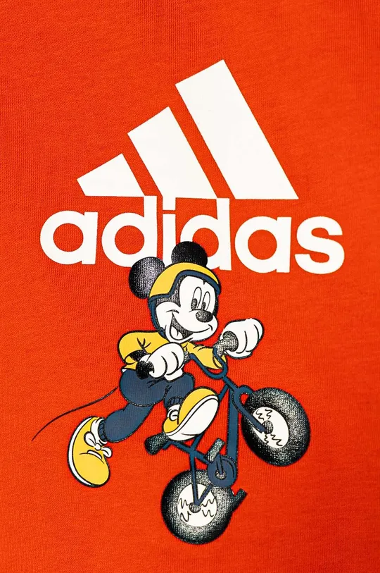 Дитячий бавовняний комплект adidas x Disney, I DY MM T SET червоний IV9648