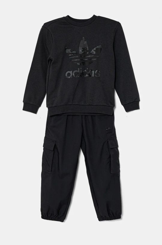 Детский спортивный костюм adidas Originals CREW SET ткань чёрный IY1754