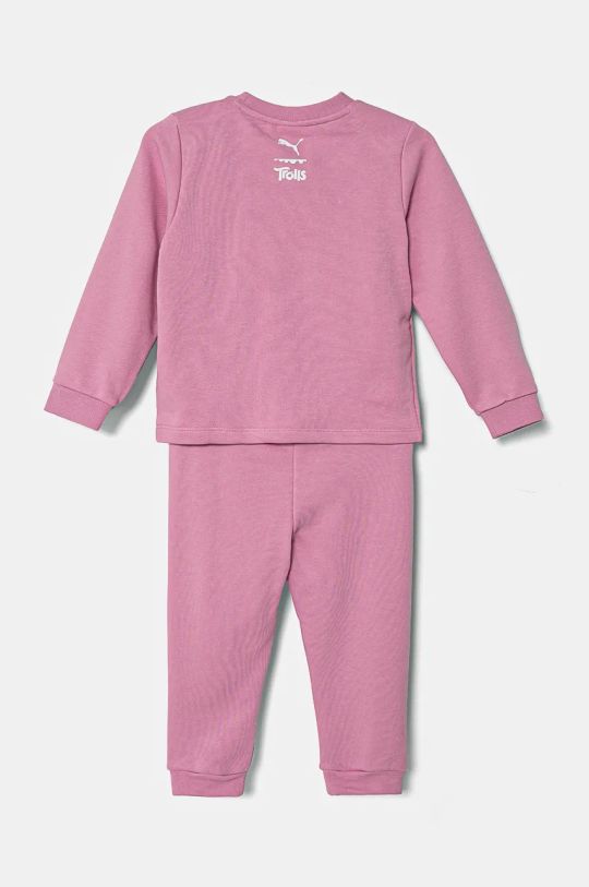 Trenirka za bebe Puma X TROLLS Minicat Crew Jogger TR 627382 roza AW24