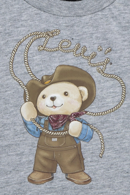 Dječaci Komplet za bebe Levi's COWBOY TEE & CARPENTER SET 6EL424 siva