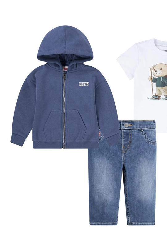 Levi's set per bambini FULL ZIP HIKING TEE & PANT maglia blu navy 6EL340