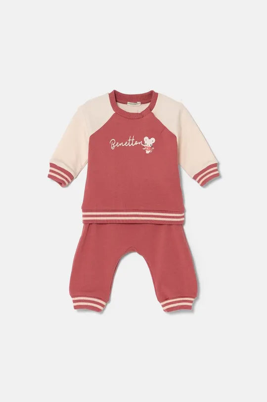 Cпортивний костюм для немовлят United Colors of Benetton з еластаном рожевий 32KNAK00Q.W.Seasonal