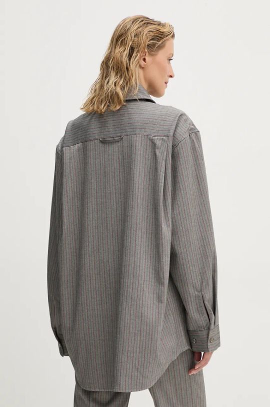 Oblečení Košile Remain Herringbone Overshirt 5018743038 šedá