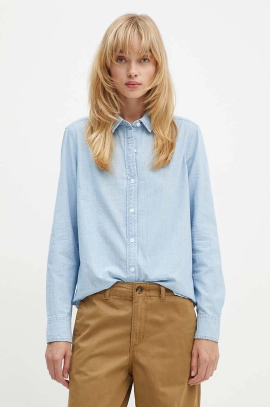 Levi's camicia in cotone lunga blu 34574.0043