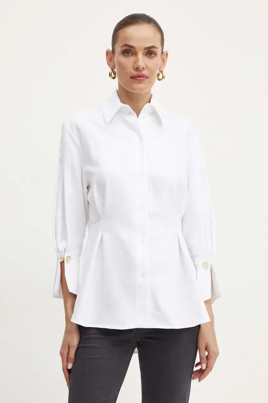 Бавовняна сорочка Elisabetta Franchi casual білий CA09247E2