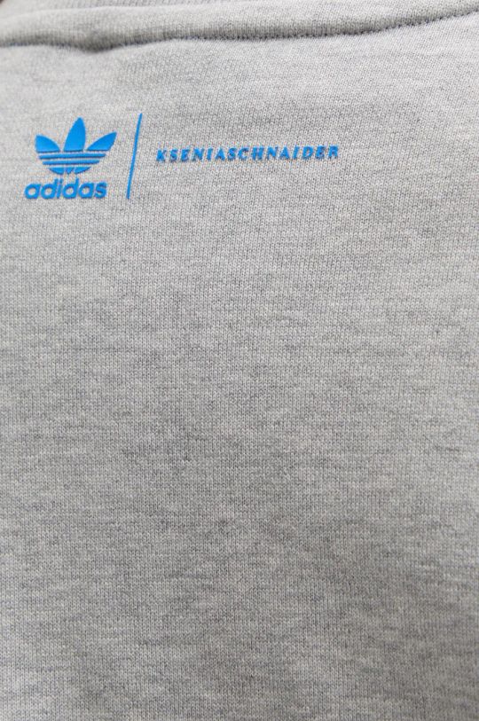 Bavlněná mikina adidas Originals x Ksenia Schneider IW5666 šedá