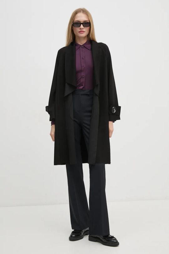 Рубашка Sisley 54HXLQ087 фиолетовой AW24