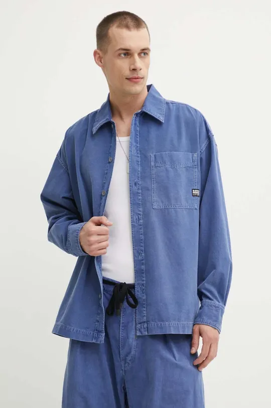 blu G-Star Raw camicia in cotone Uomo