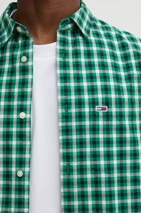 Tommy Jeans camicia in cotone DM0DM19512 verde AW24