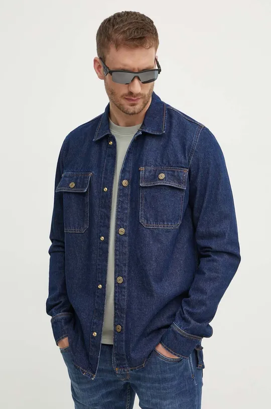 blu navy Pepe Jeans giacca di jeans RELAXED OVERSHIRT Uomo