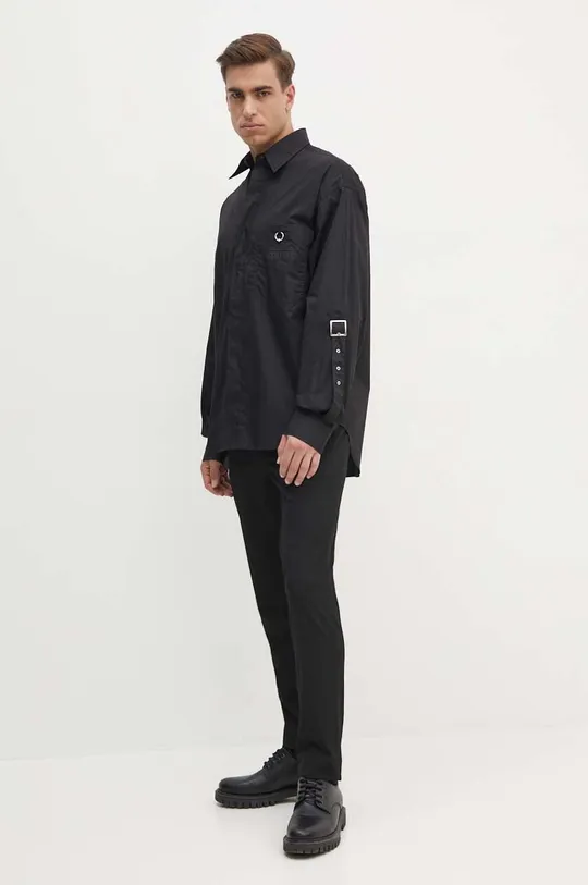 Бавовняна сорочка Versace Jeans Couture 77GAL218.N0132 чорний AW24