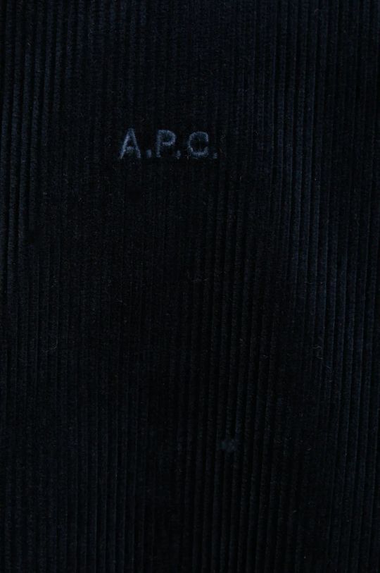 A.P.C. koszula sztruksowa surchemise bobby COHBB.H02976 granatowy