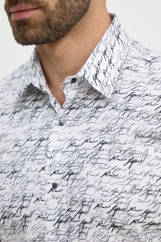 Karl Lagerfeld camicia in cotone bianco 544677.605000